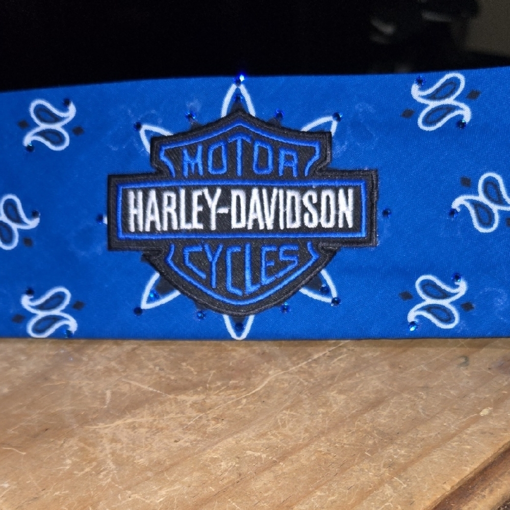 Harley-Davidson Blue BLING Bandana